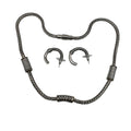 Brighton Silver-Tone Necklace Hoop Earrings Set Thick Twisted Original Heart Tin