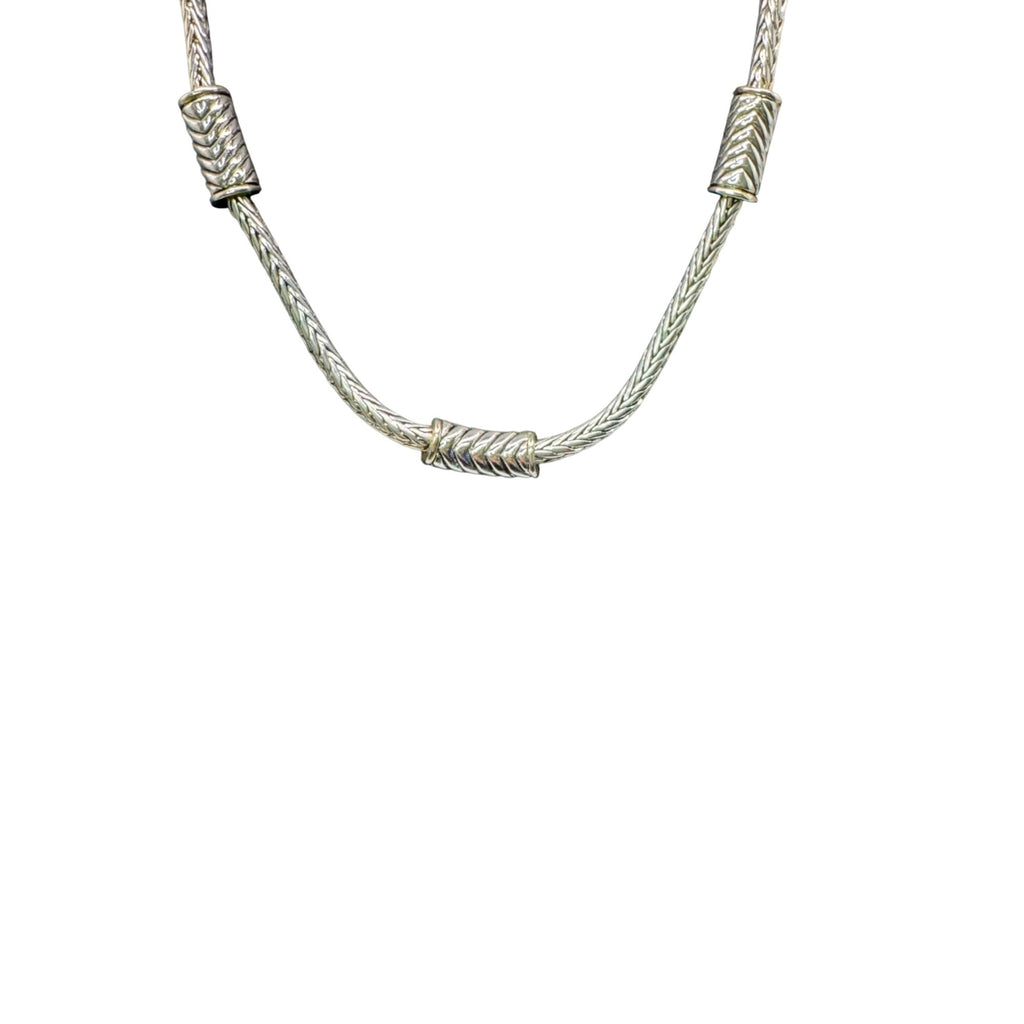 Brighton Silver-Tone Necklace Hoop Earrings Set Thick Twisted Original Heart Tin