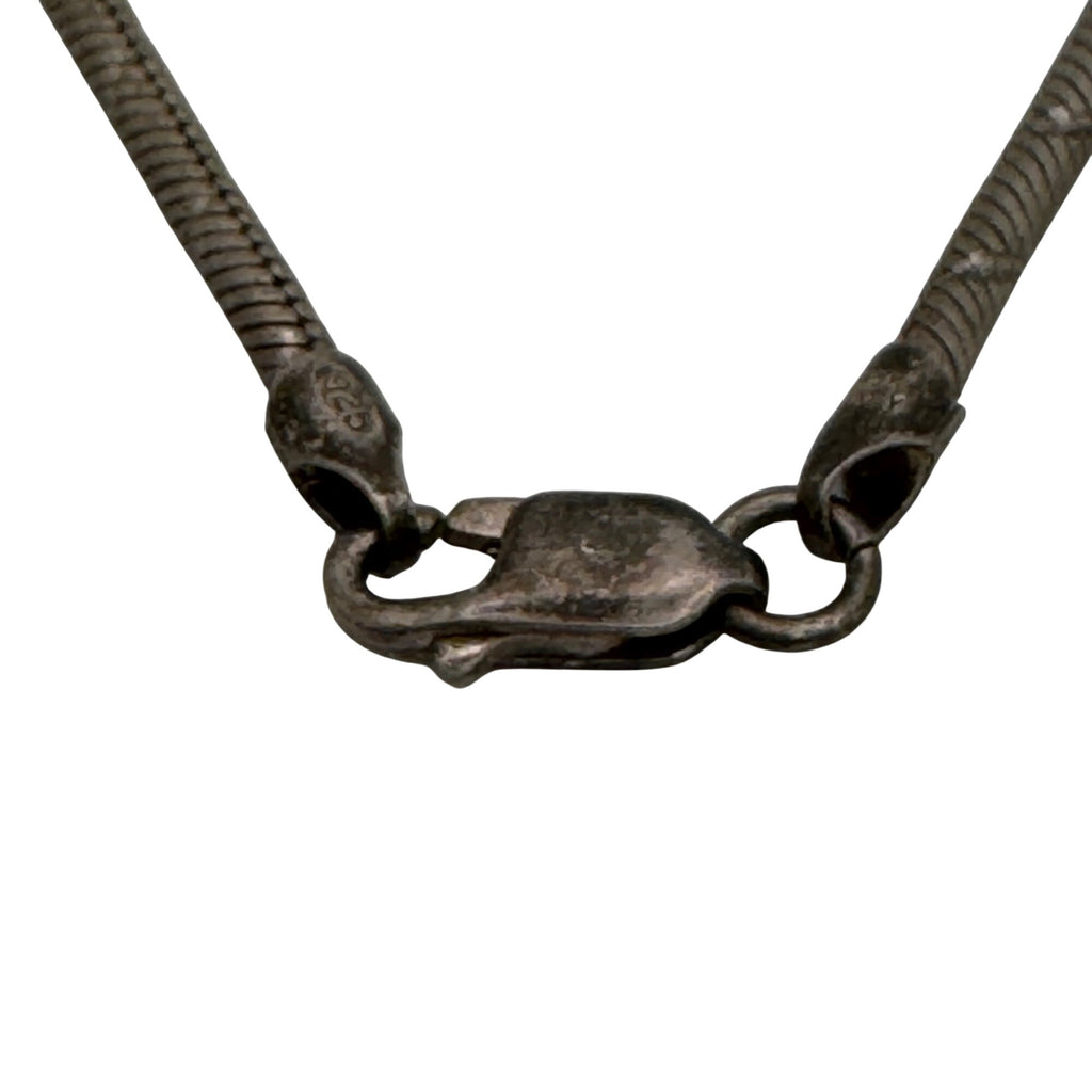 Sterling Silver 925 Diamond Cut Snake Chain Necklace 17” Italy 16g Vintage 2.3mm