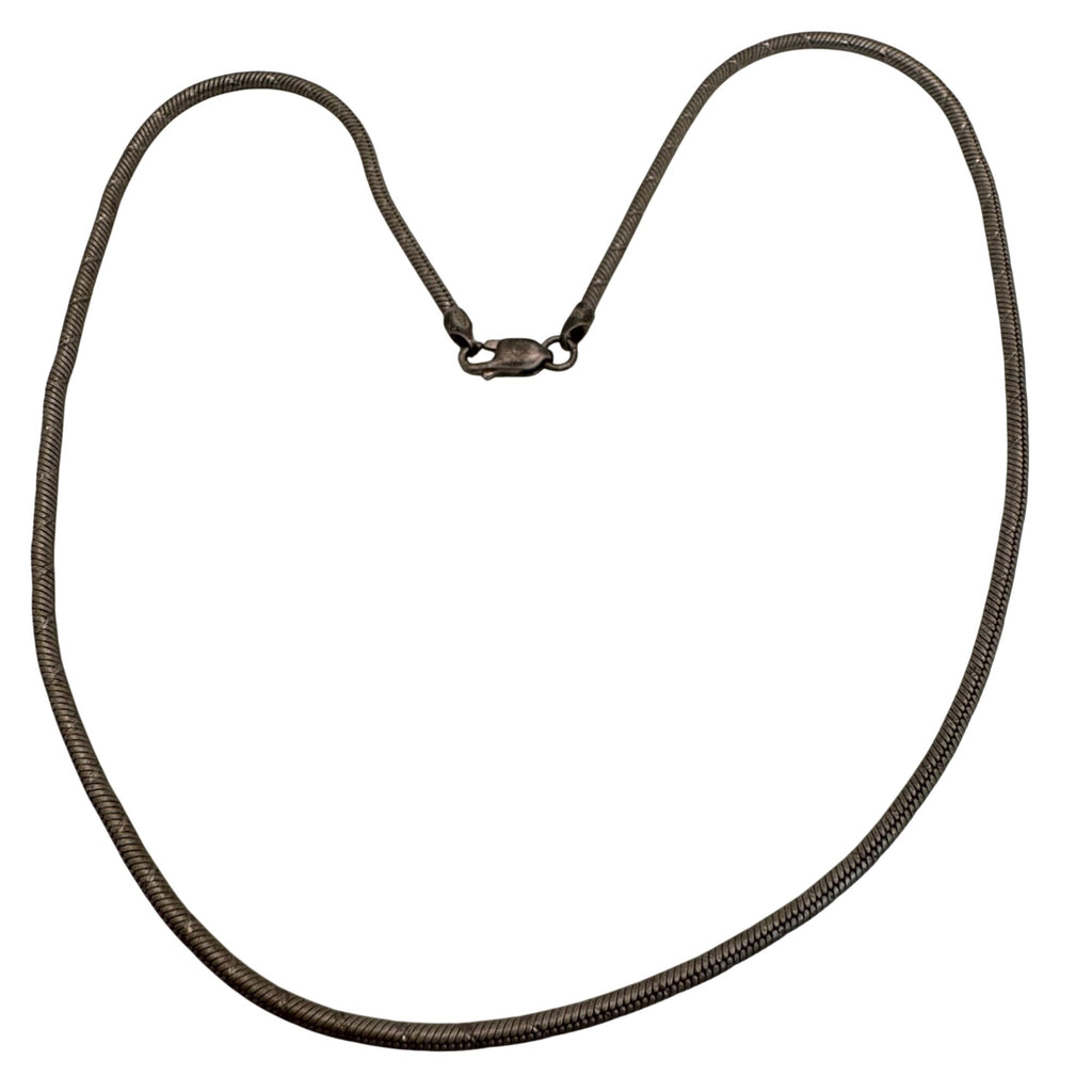 Sterling Silver 925 Diamond Cut Snake Chain Necklace 17” Italy 16g Vintage 2.3mm