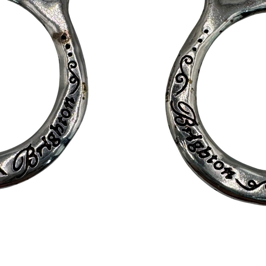 Brighton Silver-Tone Swirl Large Scroll Statement Dangle Post Earrings 2.25"
