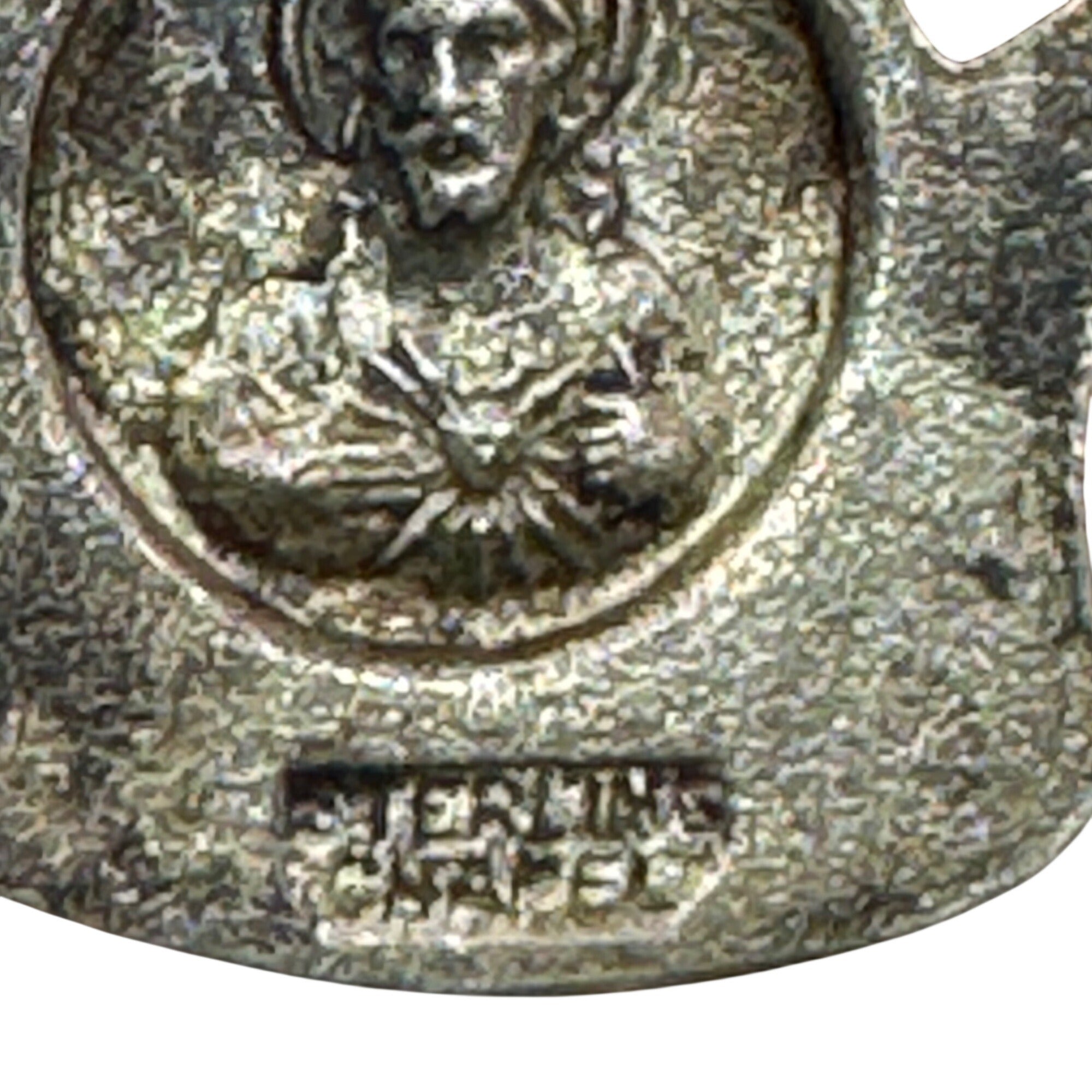 Our Lady of Perpetual Help Vintage Sterling Silver Religious Charm Pendant 1"