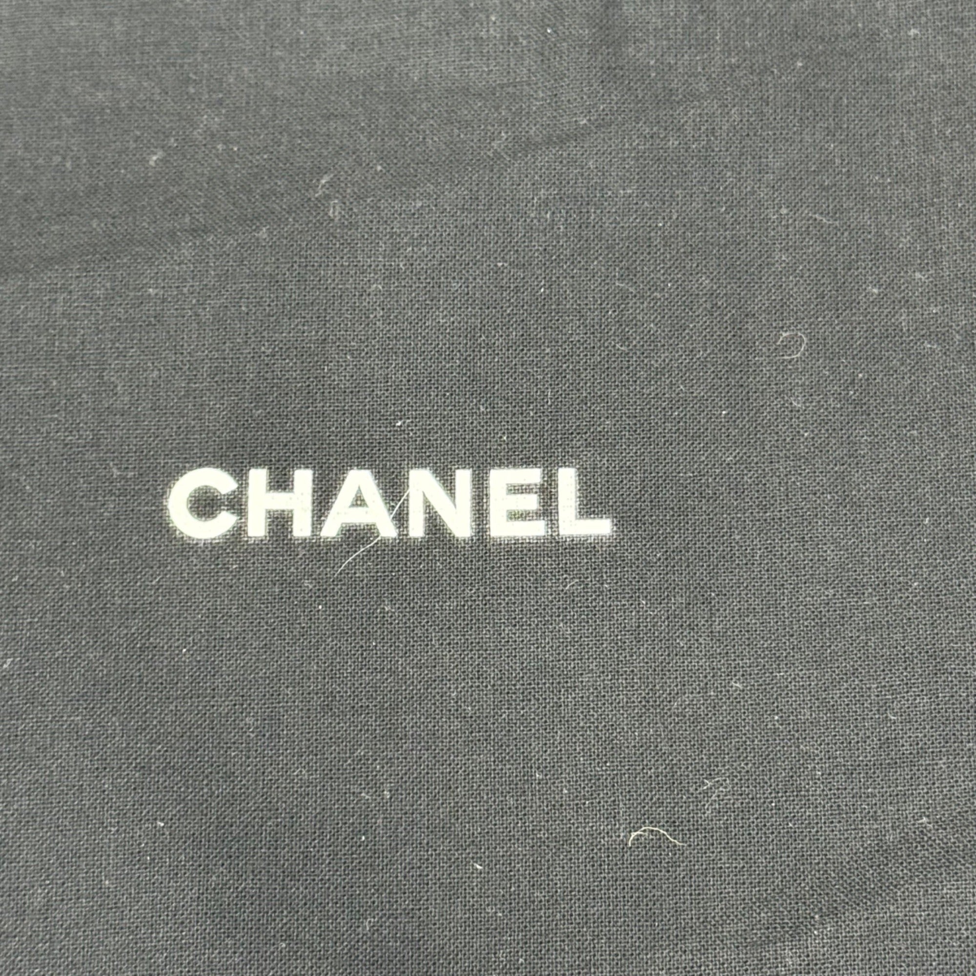 CHANEL 100% Authentic Small Black Jewelry Wallet Clutch Accessories Dust Bag 6"