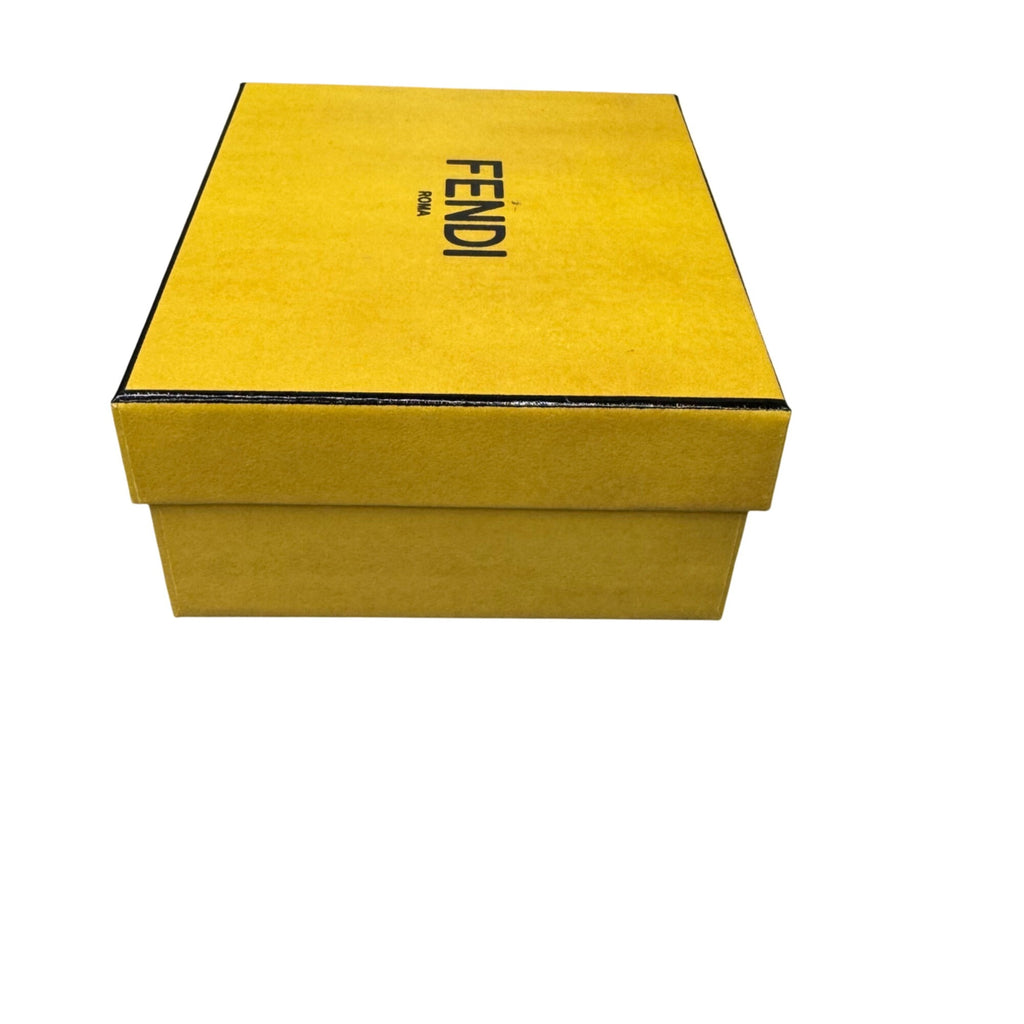 Fendi Yellow Gift Box 6x5x2 Storage Organizer Authentic Jewelry Bracelet Wallet