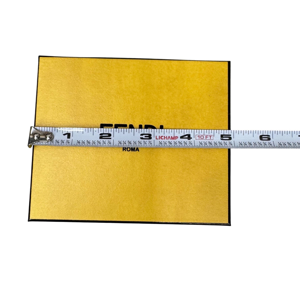 Fendi Yellow Gift Box 6x5x2 Storage Organizer Authentic Jewelry Bracelet Wallet