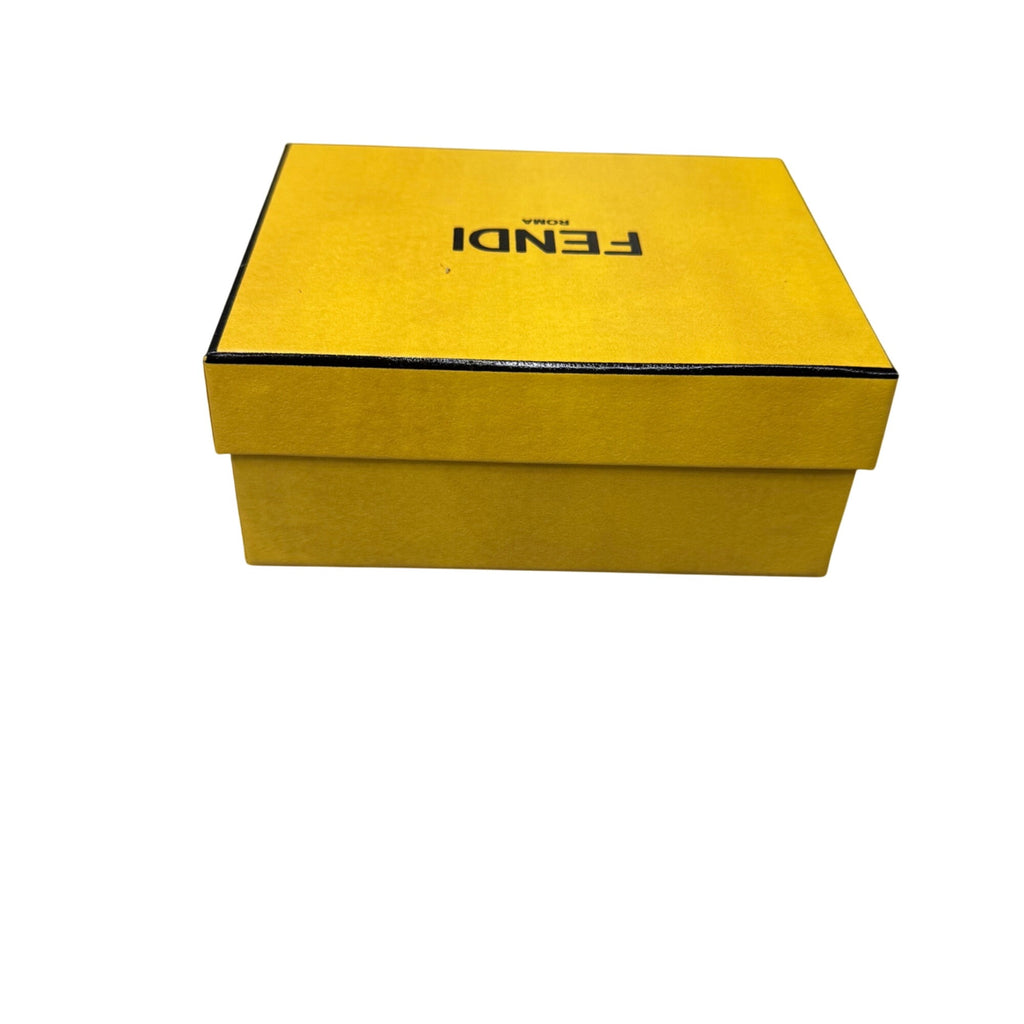 Fendi Yellow Gift Box 6x5x2 Storage Organizer Authentic Jewelry Bracelet Wallet