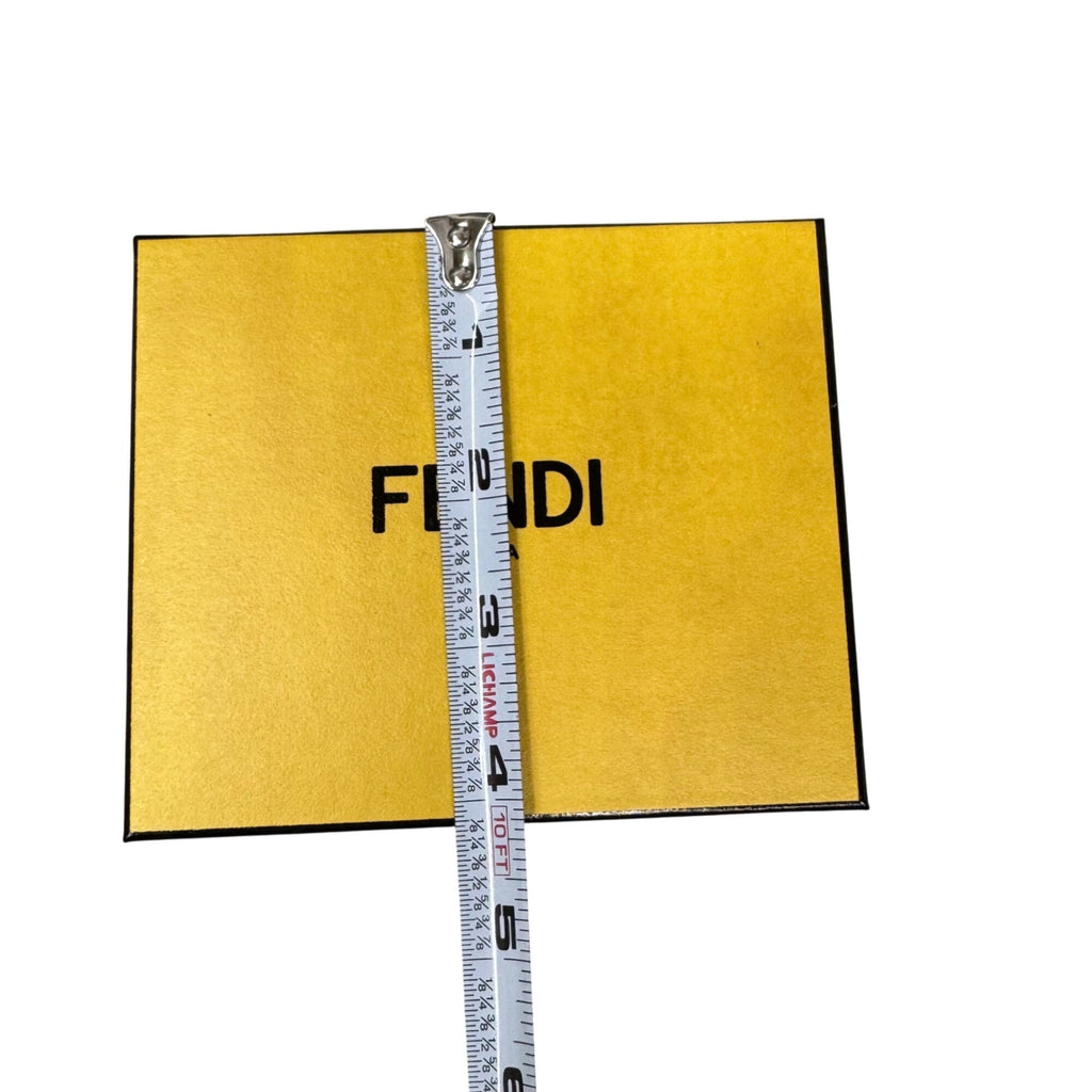 Fendi Yellow Gift Box 6x5x2 Storage Organizer Authentic Jewelry Bracelet Wallet