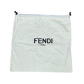 Fendi White Drawstring Dust Bag Logo 15.5" Square Storage Purse Handbag Cotton