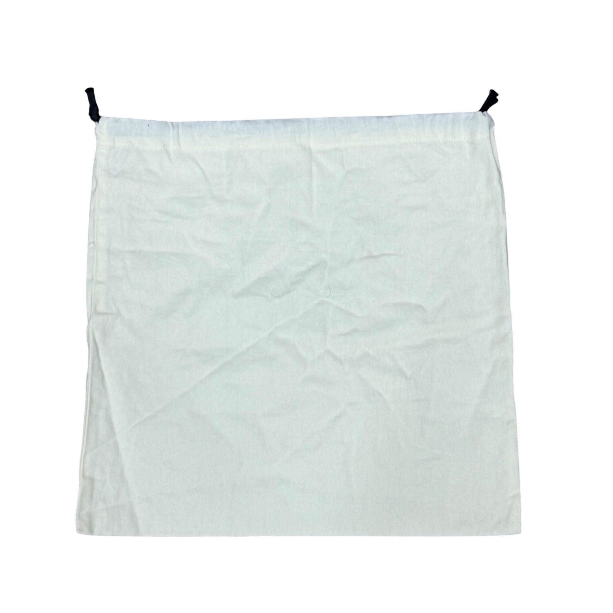 Fendi White Drawstring Dust Bag Logo 15.5" Square Storage Purse Handbag Cotton