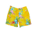 Lauren Ralph Lauren Womens Yellow Floral Linen Shorts Size 10 Summer Casual