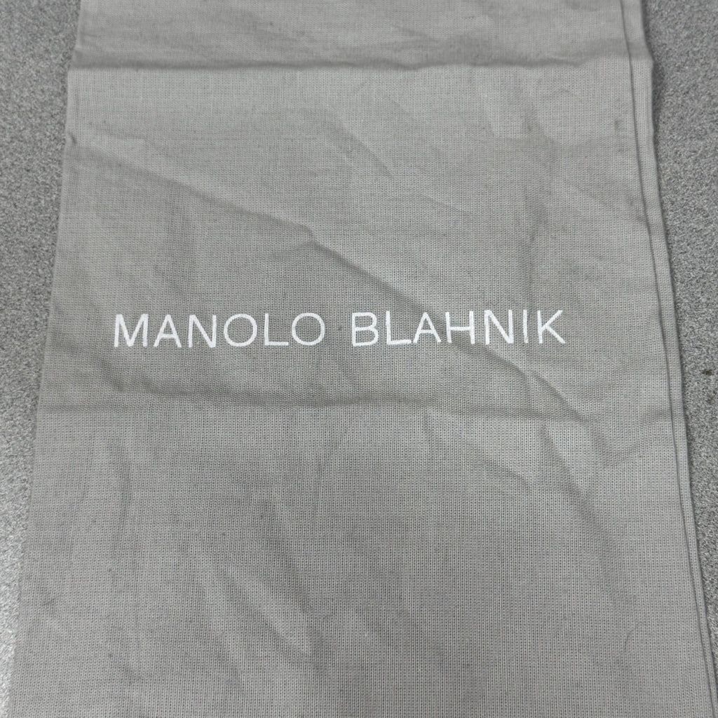 Manolo Blahnik Gray Shoe Dust Bag 15X8 Drawstring Closure Authentic Gift Storage