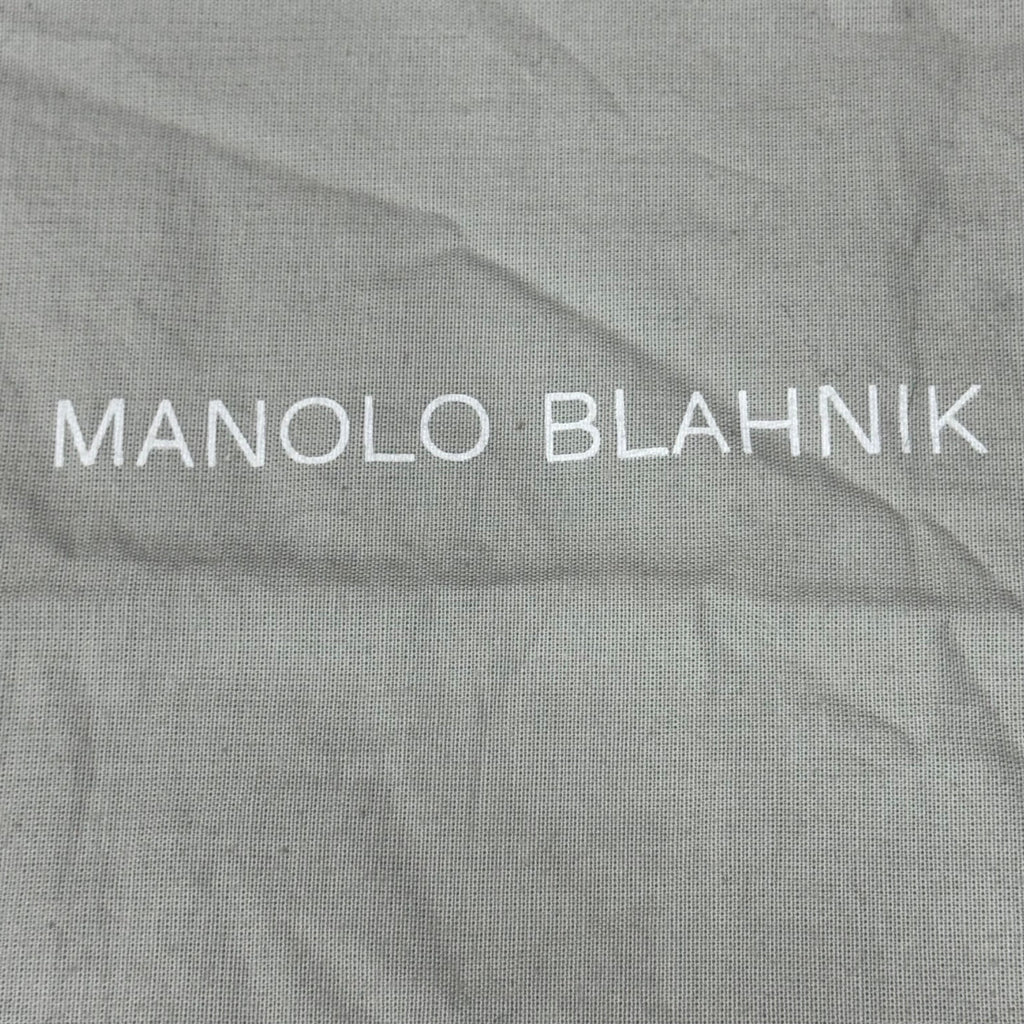 Manolo Blahnik Gray Shoe Dust Bag 15X8 Drawstring Closure Authentic Gift Storage