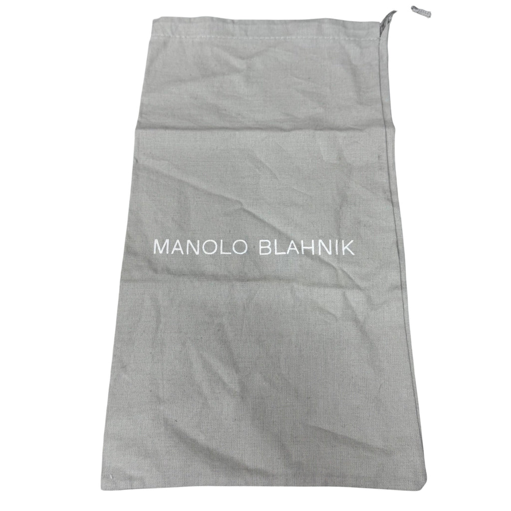 Manolo Blahnik Gray Shoe Dust Bag 15X8 Drawstring Closure Authentic Gift Storage