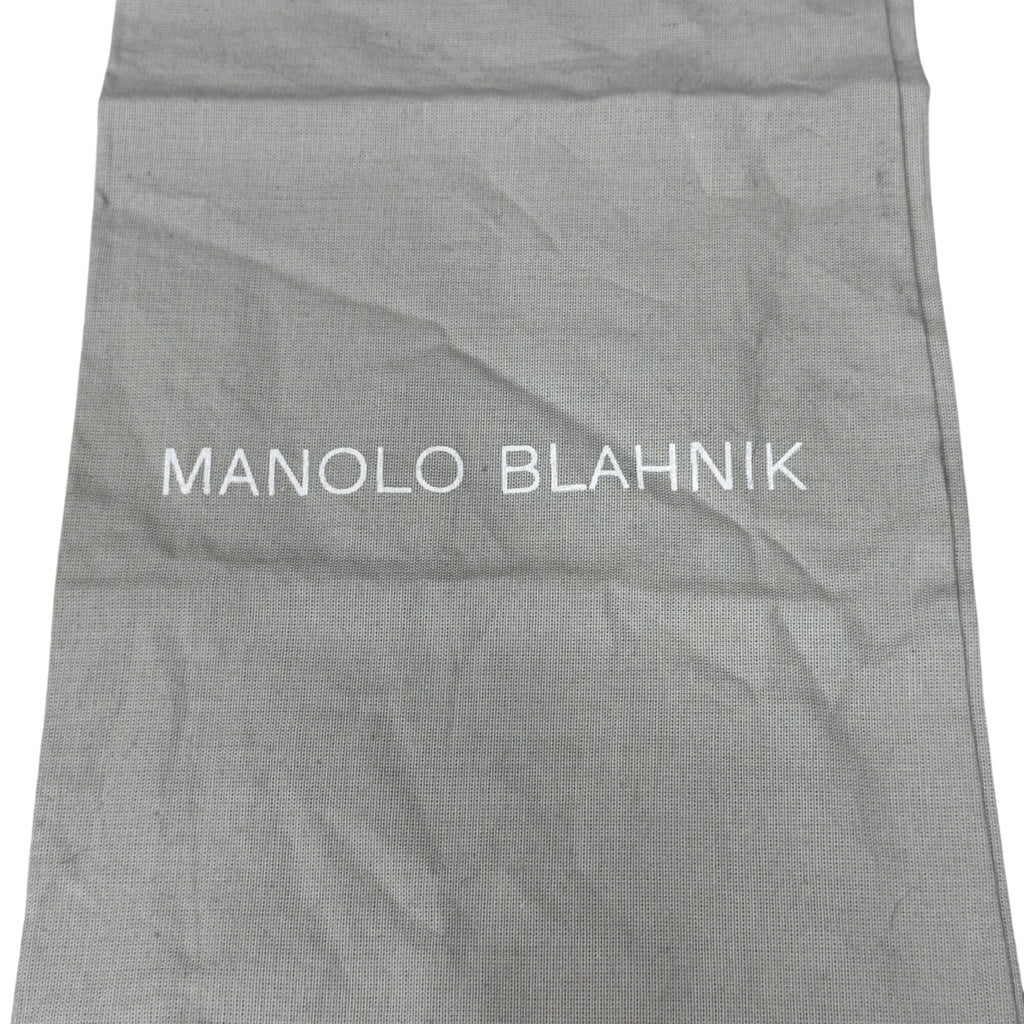 Manolo Blahnik Gray Shoe Dust Bag 15X8 Drawstring Closure Authentic Gift Storage