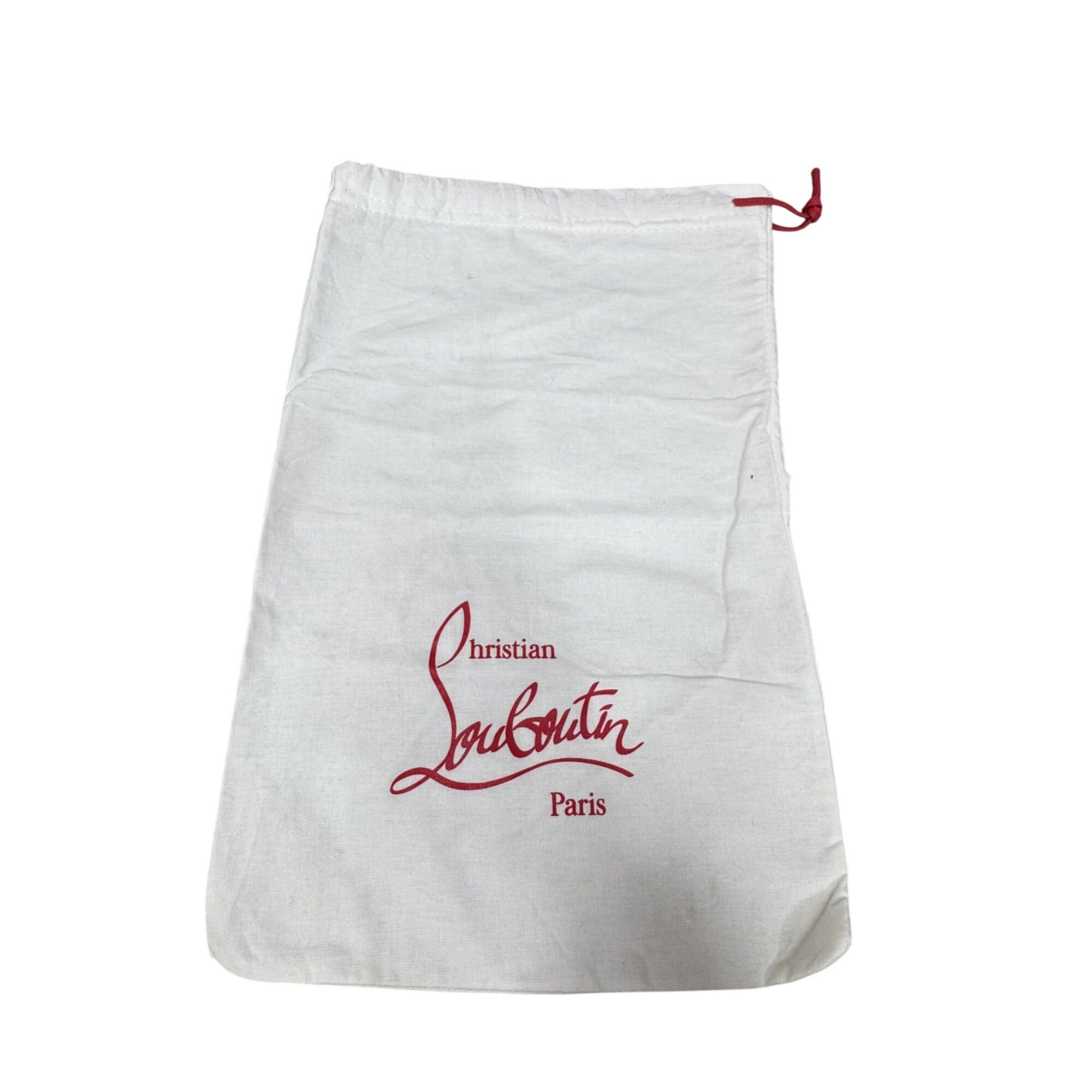 Authentic New Christian Louboutin White Shoe Handbag Dust Bag 14X9 Storage Gift