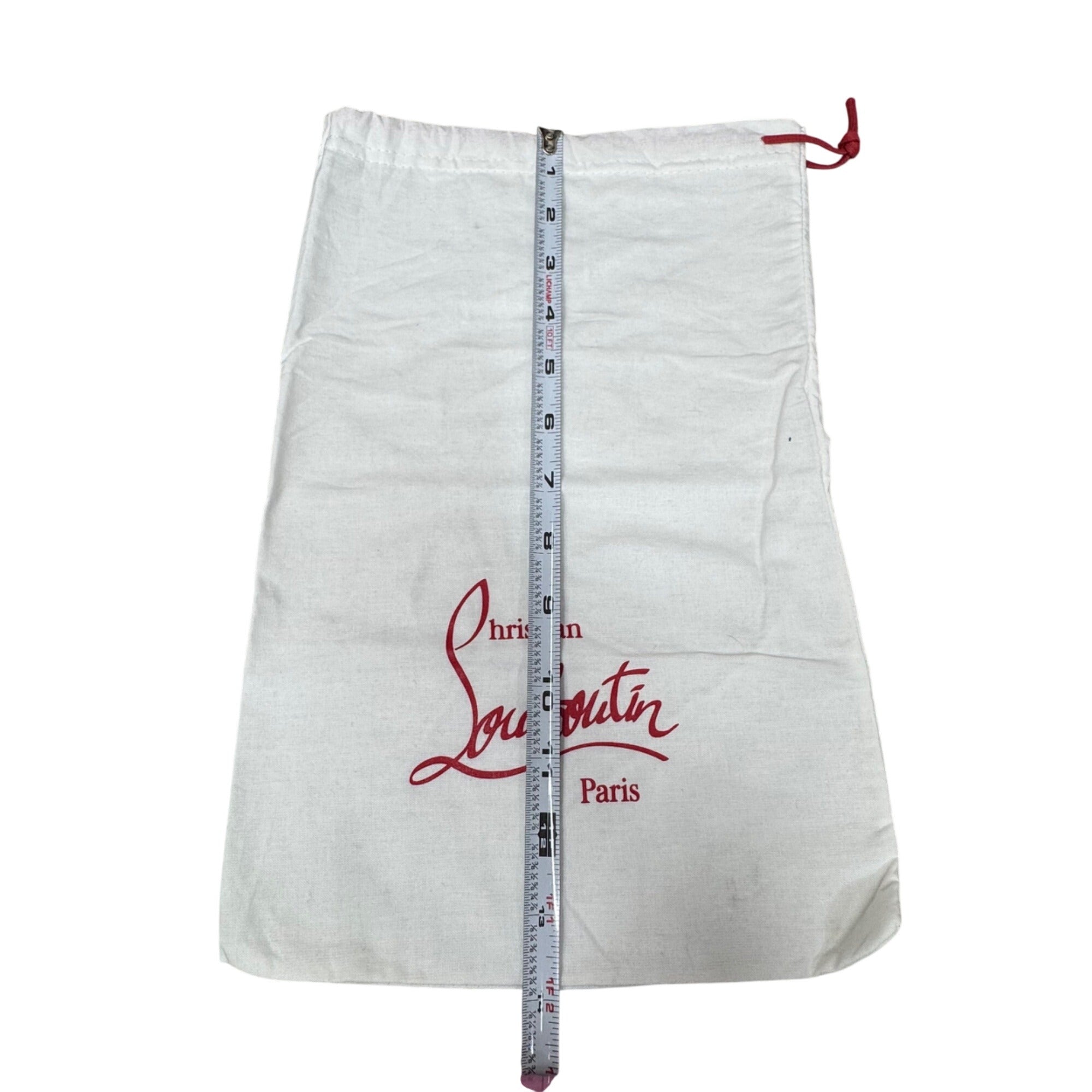 Authentic New Christian Louboutin White Shoe Handbag Dust Bag 14X9 Storage Gift