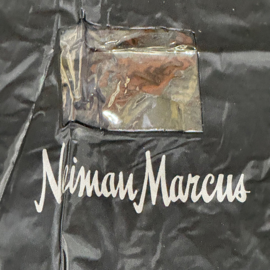 Neiman Marcus Black Nylon Garment Bag Zipper & Transparent ID Pocket 54.5" x 22"