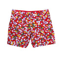Talbots Girlfriend Chino Shorts Floral Print Red 4P Cotton Blend 4 Petite Summer