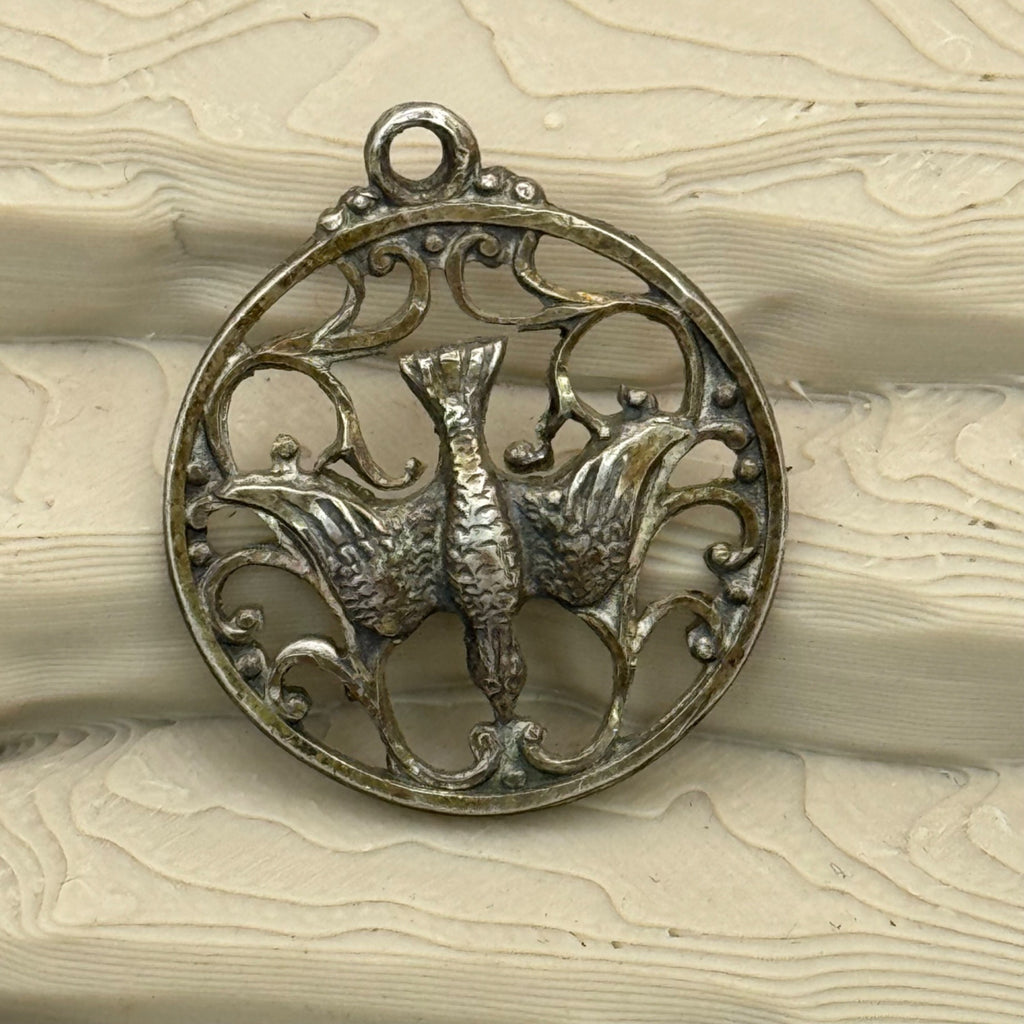 Catholic Bishop's CREED Sterling Holy Spirit Confirmation Rosary Medal Pendant