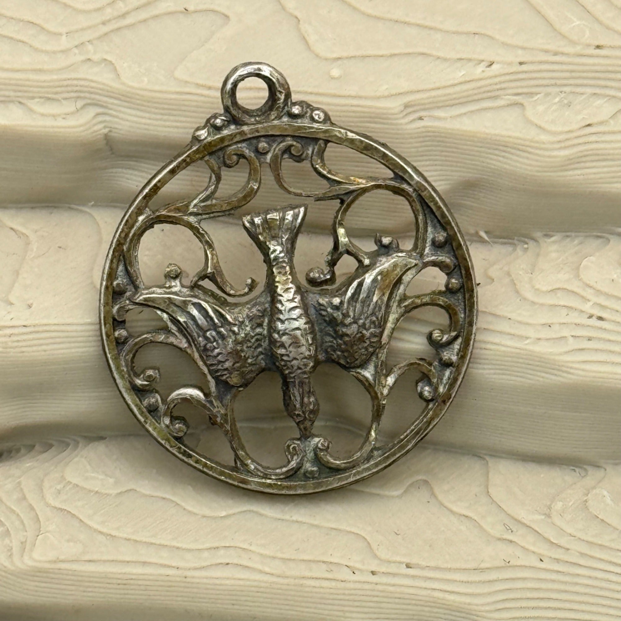 Catholic Bishop's CREED Sterling Holy Spirit Confirmation Rosary Medal Pendant