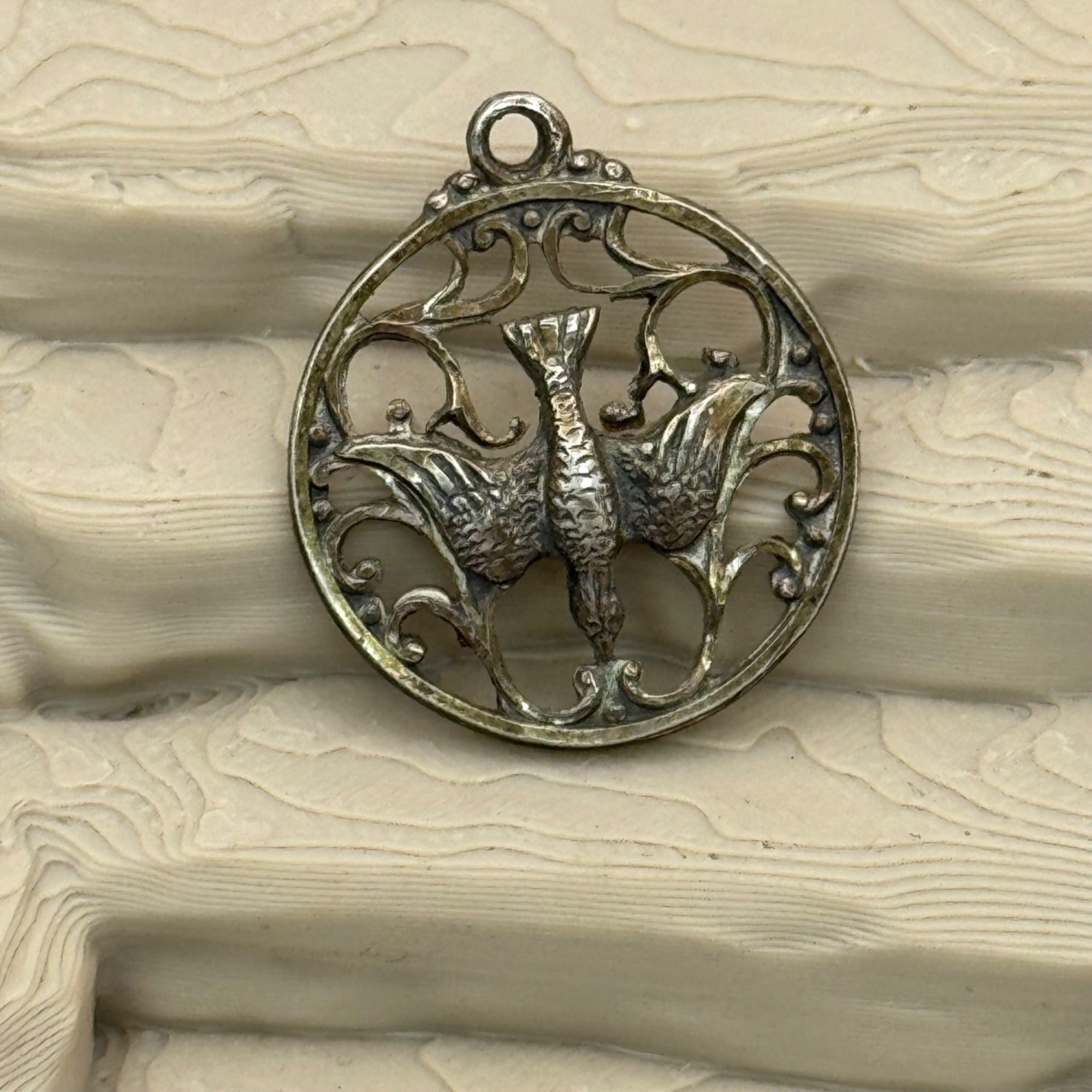 Catholic Bishop's CREED Sterling Holy Spirit Confirmation Rosary Medal Pendant