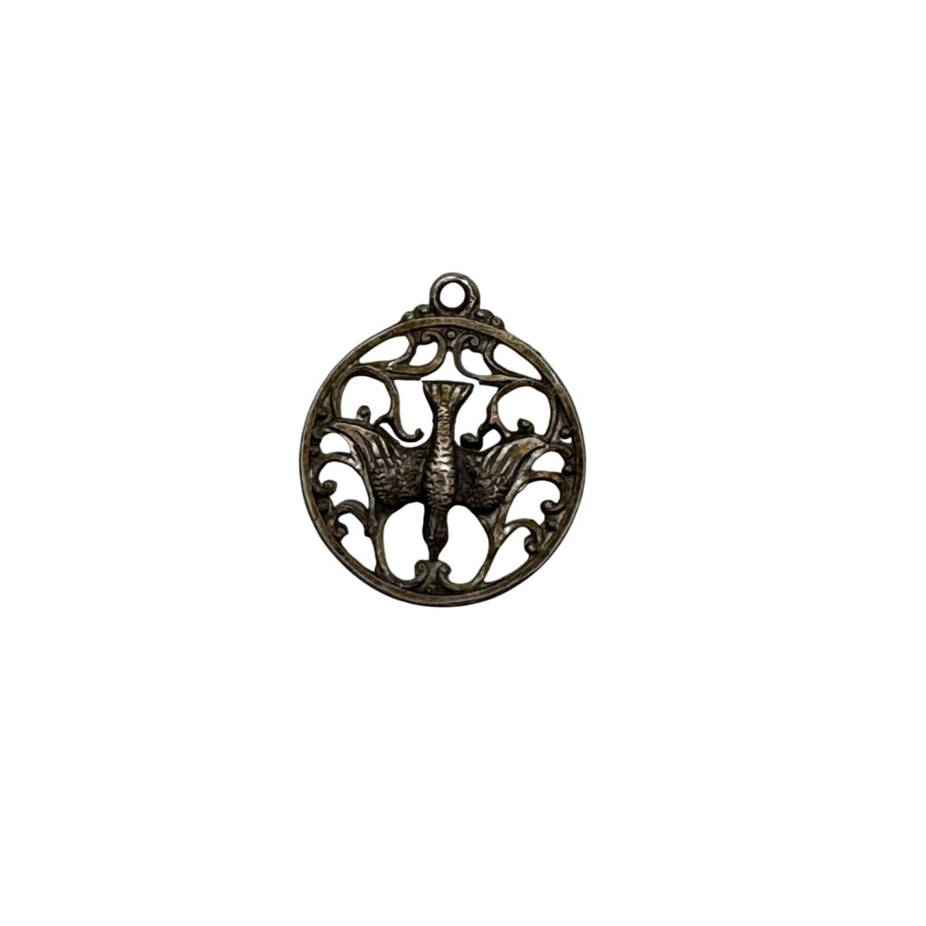 Catholic Bishop's CREED Sterling Holy Spirit Confirmation Rosary Medal Pendant