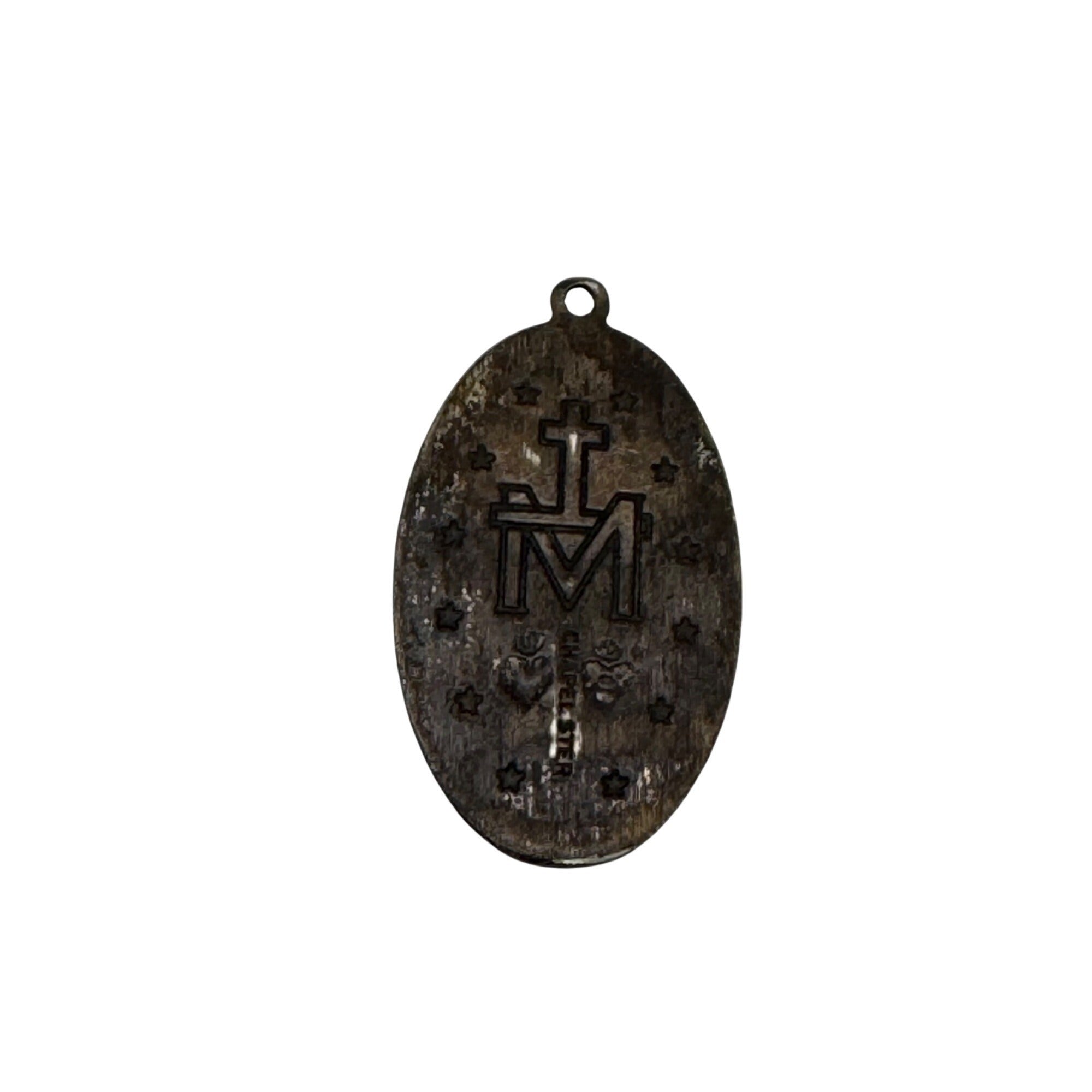 CHAPEL Sterling Silver 1.4" Our Lady of the Miraculous Medal Pendant 1830