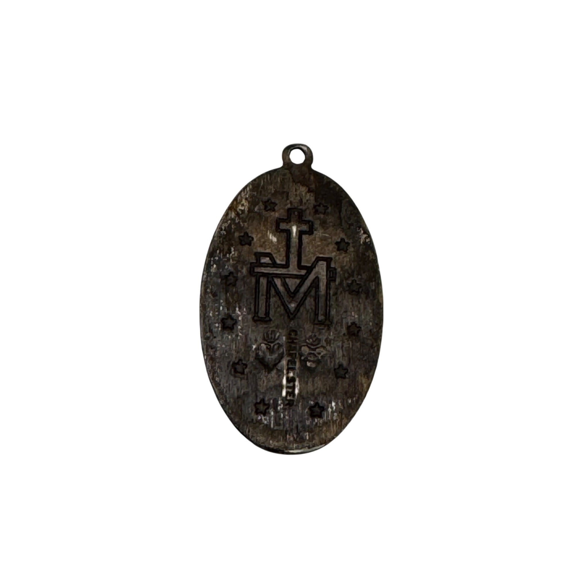 CHAPEL Sterling Silver 1.4" Our Lady of the Miraculous Medal Pendant 1830