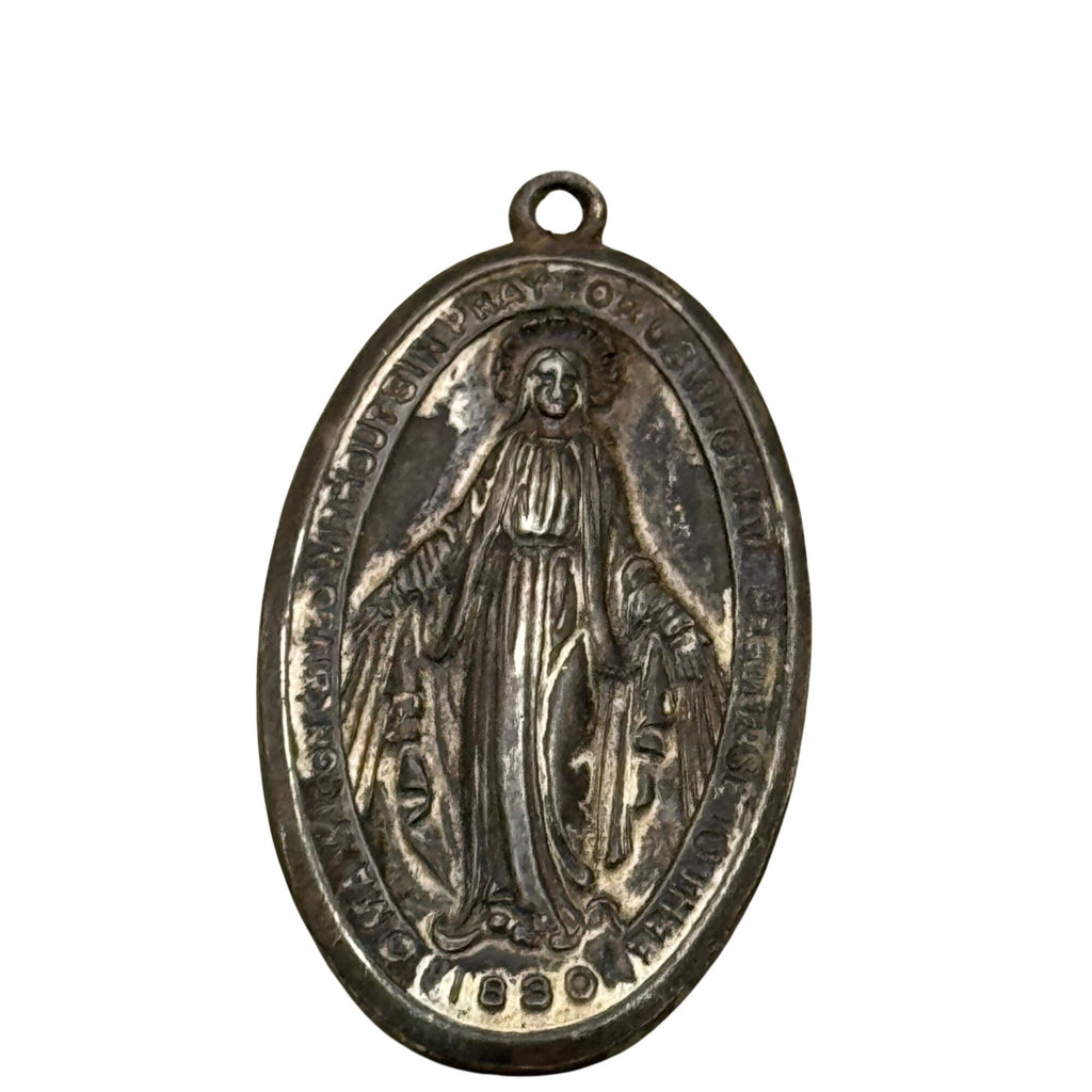 CHAPEL Sterling Silver 1.4" Our Lady of the Miraculous Medal Pendant 1830