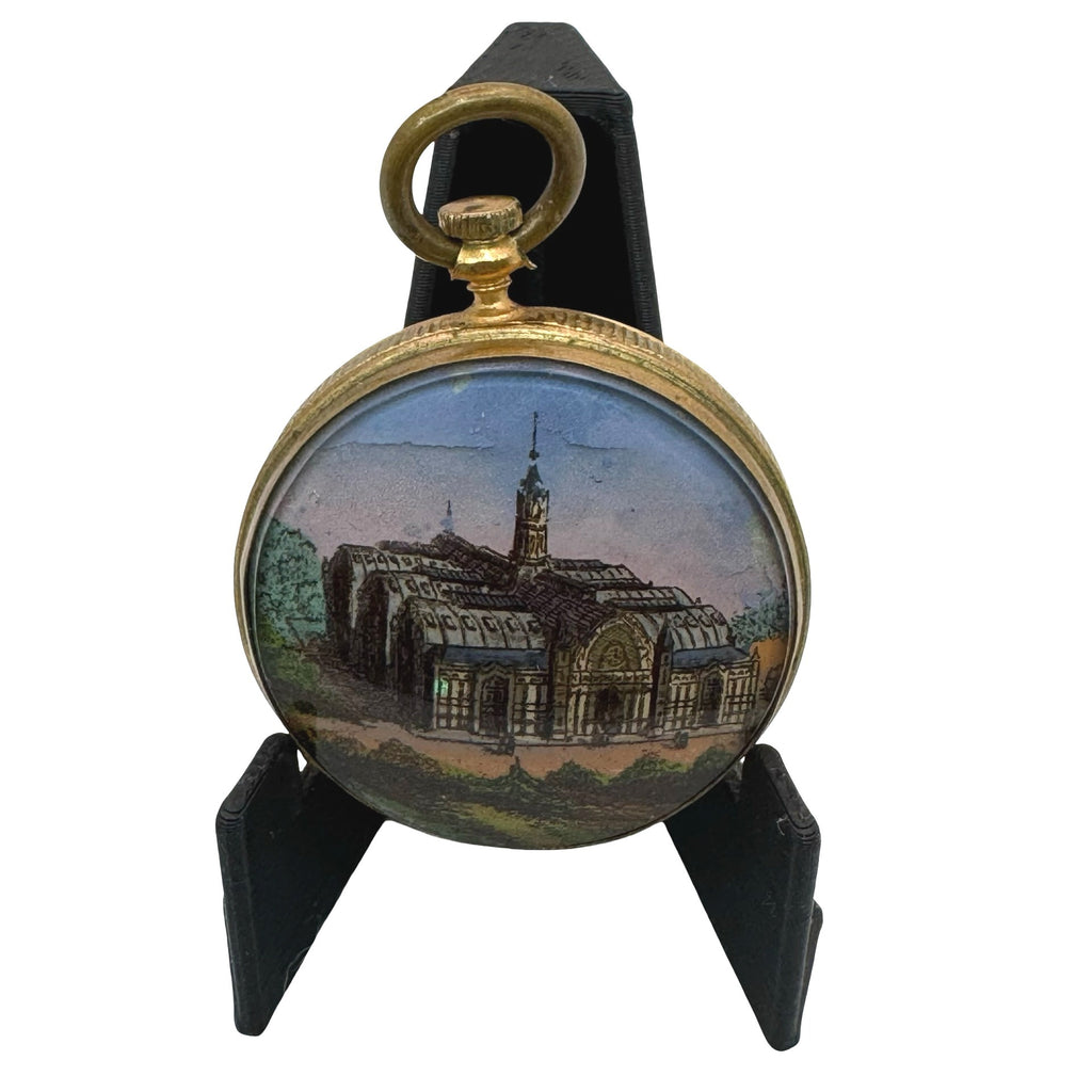 Antique 1876 Centennial Celebration Philadelphia Faux Pocket Watch Enamel Pocket