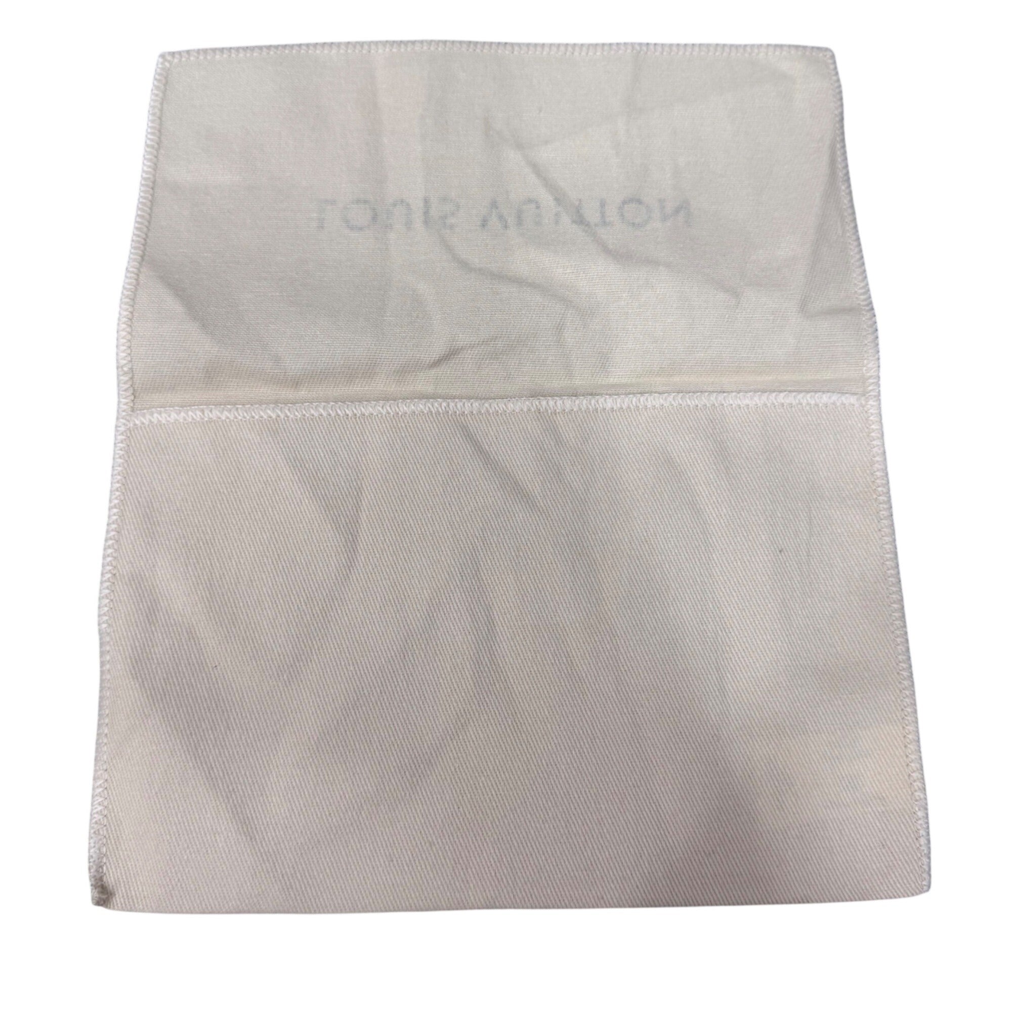 Louis Vuitton Beige Canvas Dust Bag 8X5 Storage Pouch Clutch Wallet Accessories
