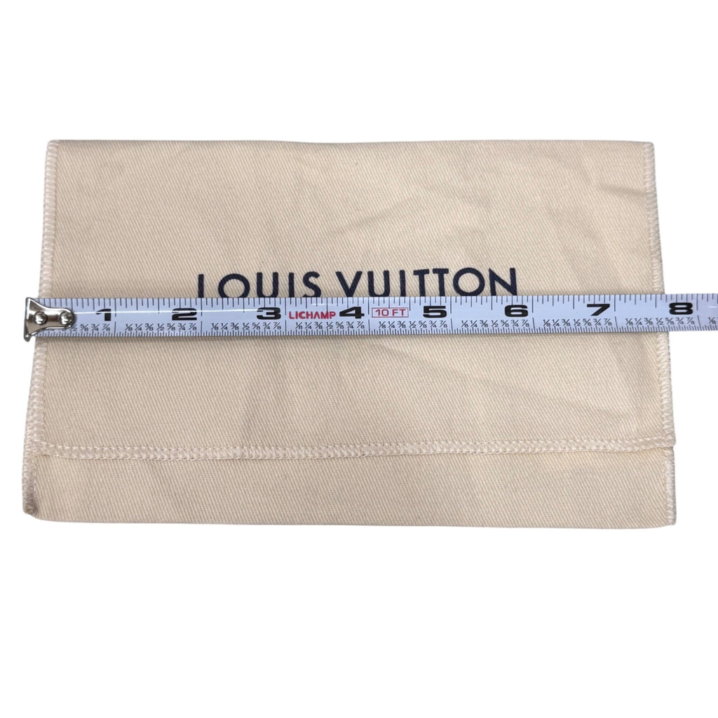 Louis Vuitton Beige Canvas Dust Bag 8X5 Storage Pouch Clutch Wallet Accessories