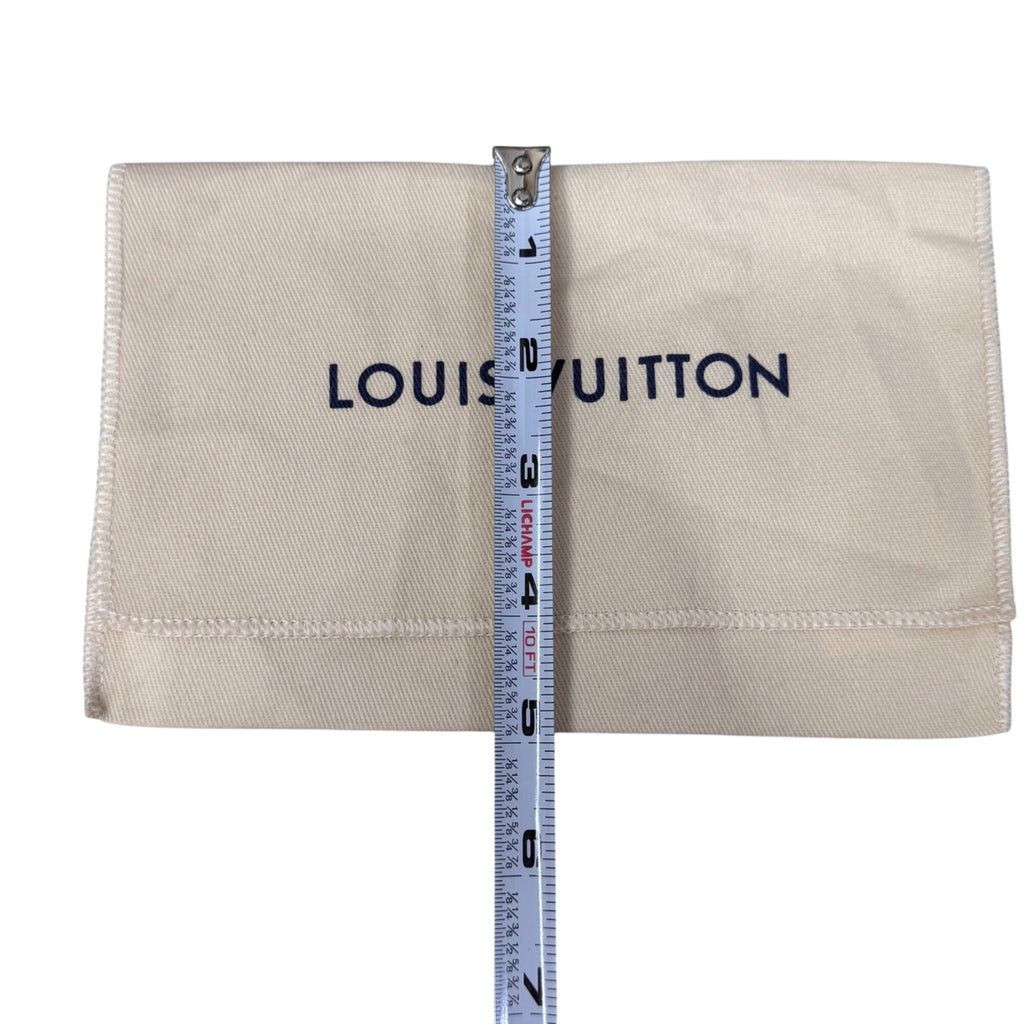 Louis Vuitton Beige Canvas Dust Bag 8X5 Storage Pouch Clutch Wallet Accessories