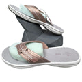 Rose Gold Flip Flops Clarks Cloudsteppers Brinkley Jazzh 12M Comfortable Sandals