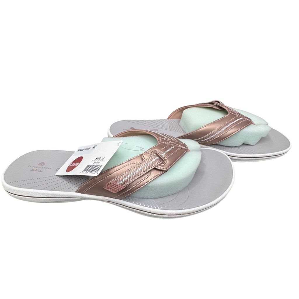 Rose Gold Flip Flops Clarks Cloudsteppers Brinkley Jazzh 12M Comfortable Sandals