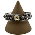 Brighton Selene Crystal Bracelet Silver-Tone Hinged Swarovski Crystal Stones
