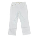 Belle By Kim Gravel White Denim Straight-Leg Jeans Size 4 Cotton Blend Stretch