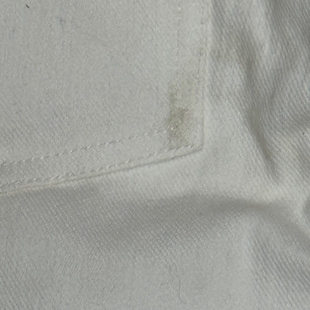 Belle By Kim Gravel White Denim Straight-Leg Jeans Size 4 Cotton Blend Stretch