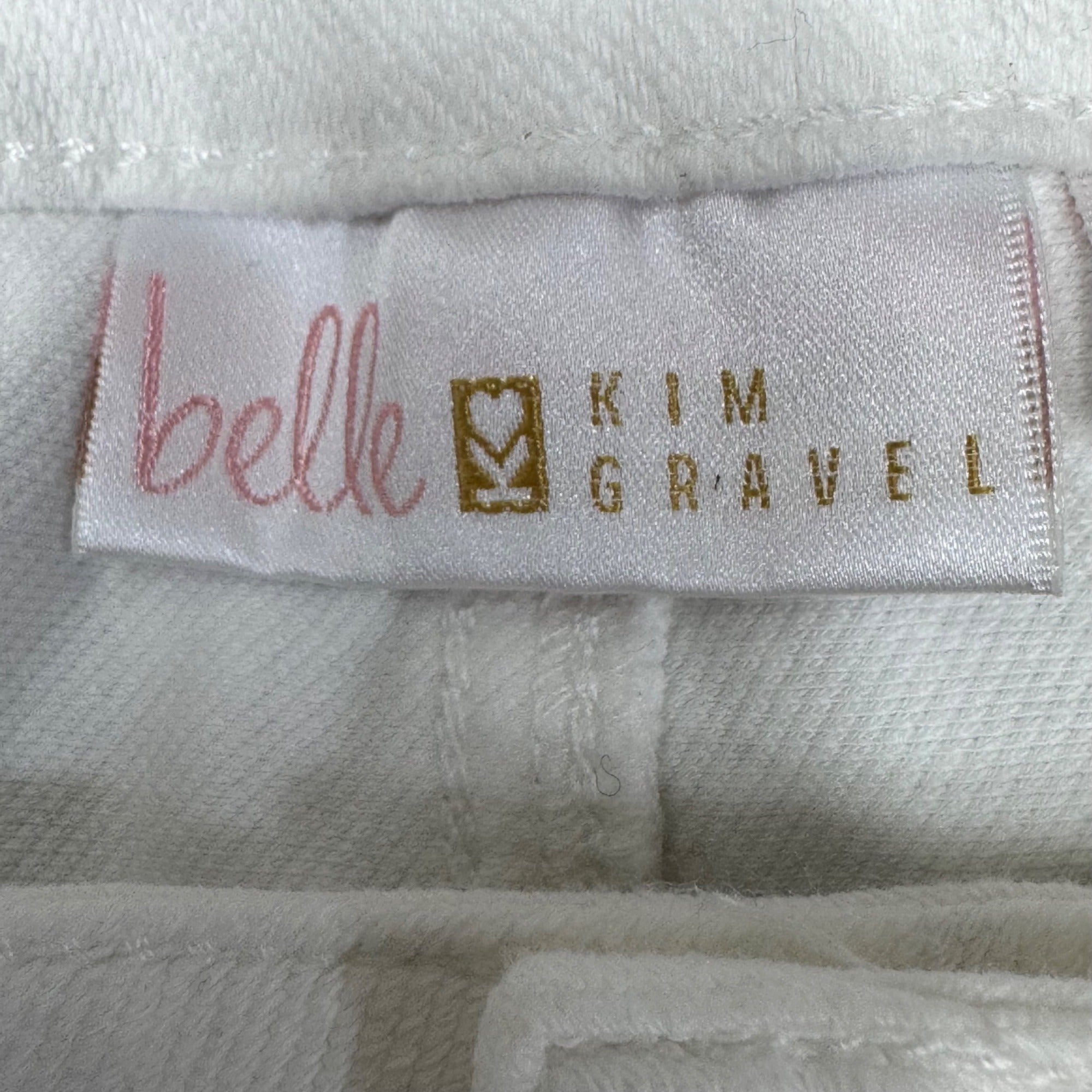Belle By Kim Gravel White Denim Straight-Leg Jeans Size 4 Cotton Blend Stretch