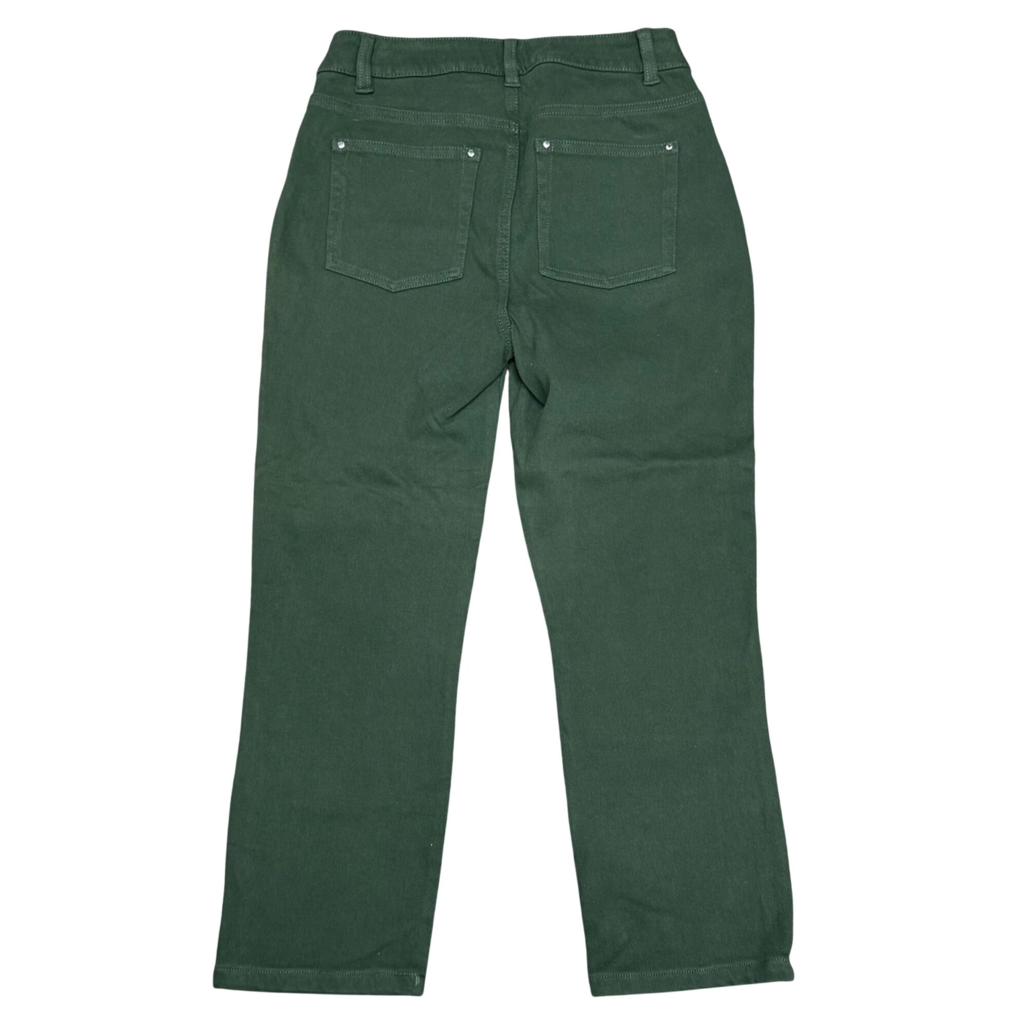 Belle By Kim Gravel Womens Green Straight Leg Pants Sz 2 Jeans Olive New w/o Tag