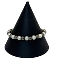 Sterling Silver Freshwater Pearl Beaded Bracelet 7" Ball Beads Vintage Estate