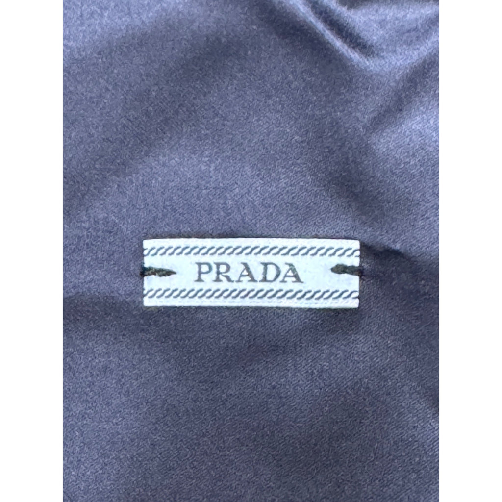 Prada Black Satin Dust Bag 13x14 Drawstring Authentic Shoes Clutch Purse Handbag
