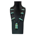 Vintage Zuni Bear Hand-Carved Turquoise Animal Fetish Necklace Bird Fox Fish 30”