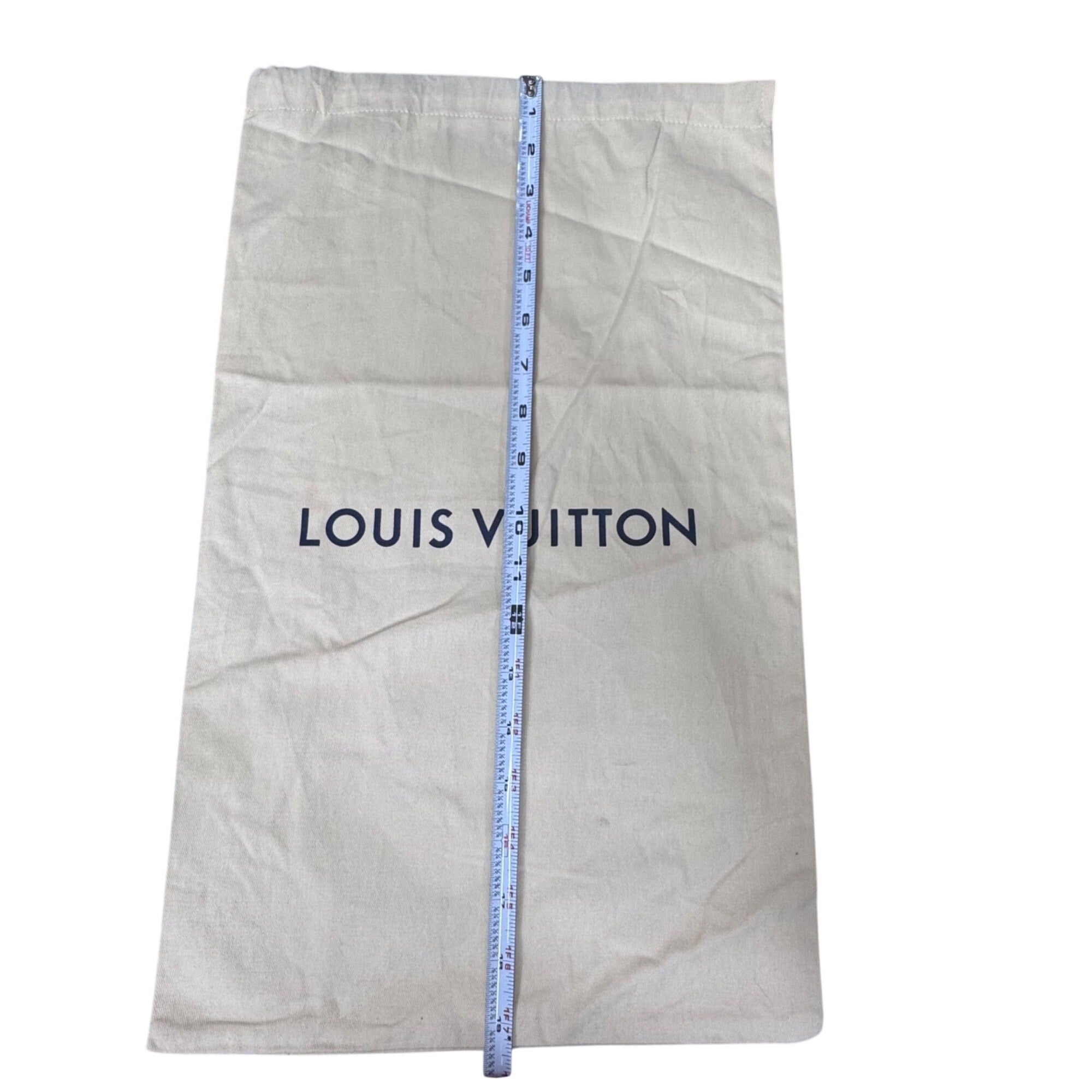 Louis Vuitton Travel Drawstring Dust Bag 12 x19 Beige LARGE Cotton Luxury NEW LV