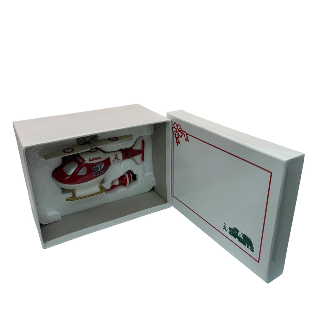 Alabama Crimson Tide 2012 Helicopter Ride Christmas Ornament Danbury Mint Santa