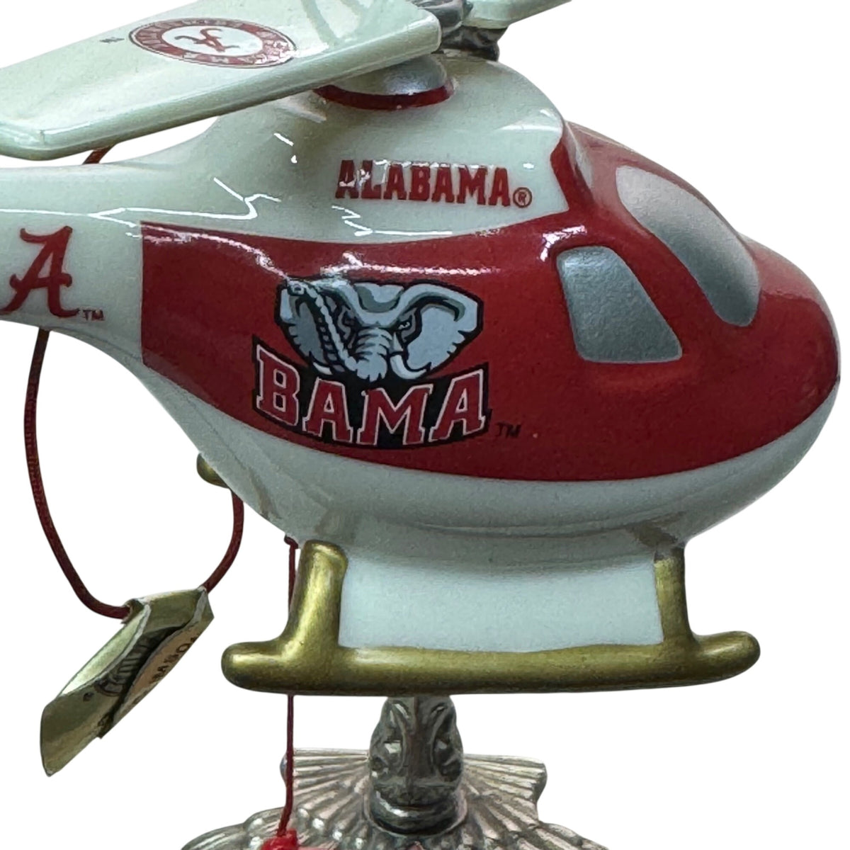 Alabama Crimson Tide 2012 Helicopter Ride Christmas Ornament Danbury Mint Santa