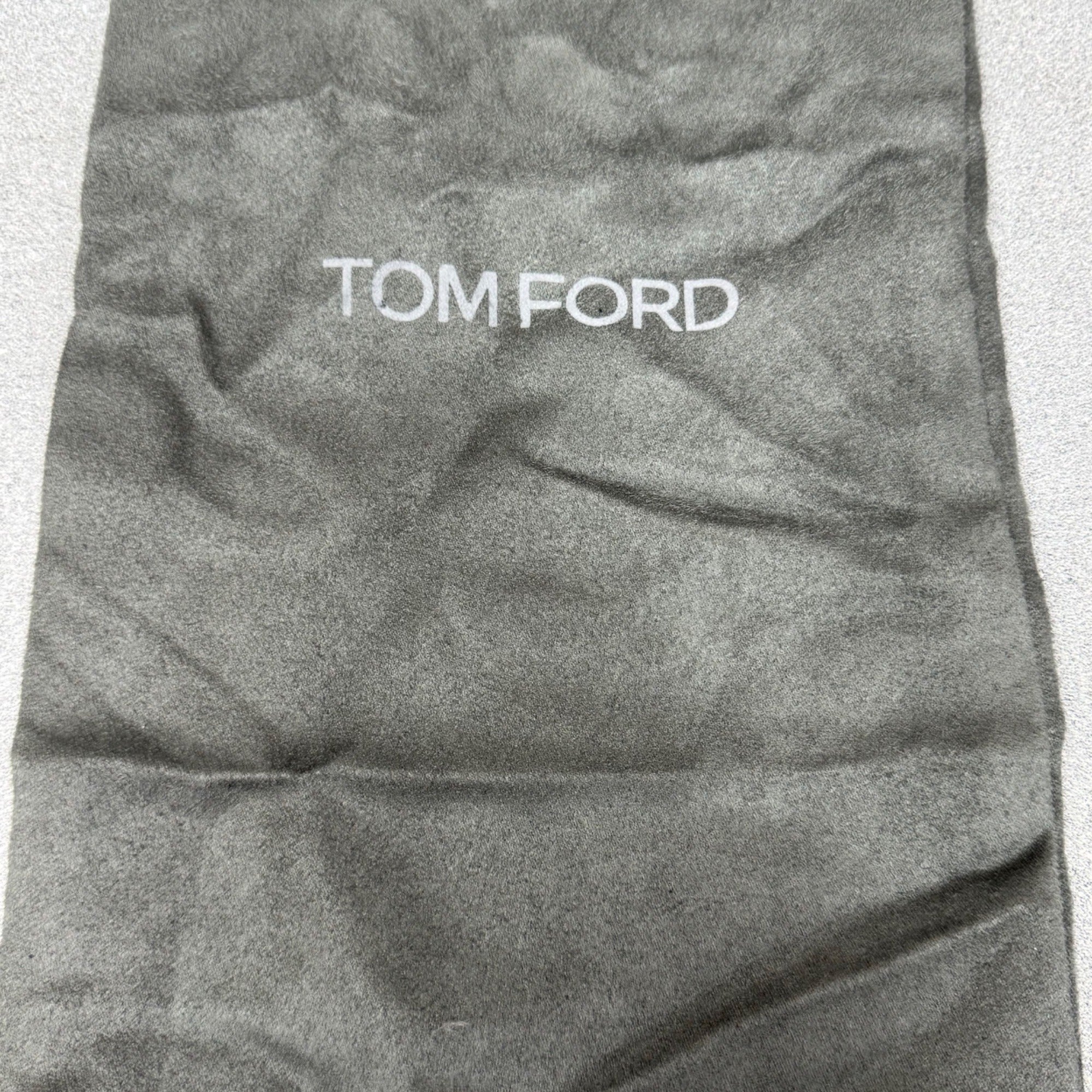 Tom Ford Gray Drawstring Dust Bag 14" X 7" For Accessories Purse Belt Storage
