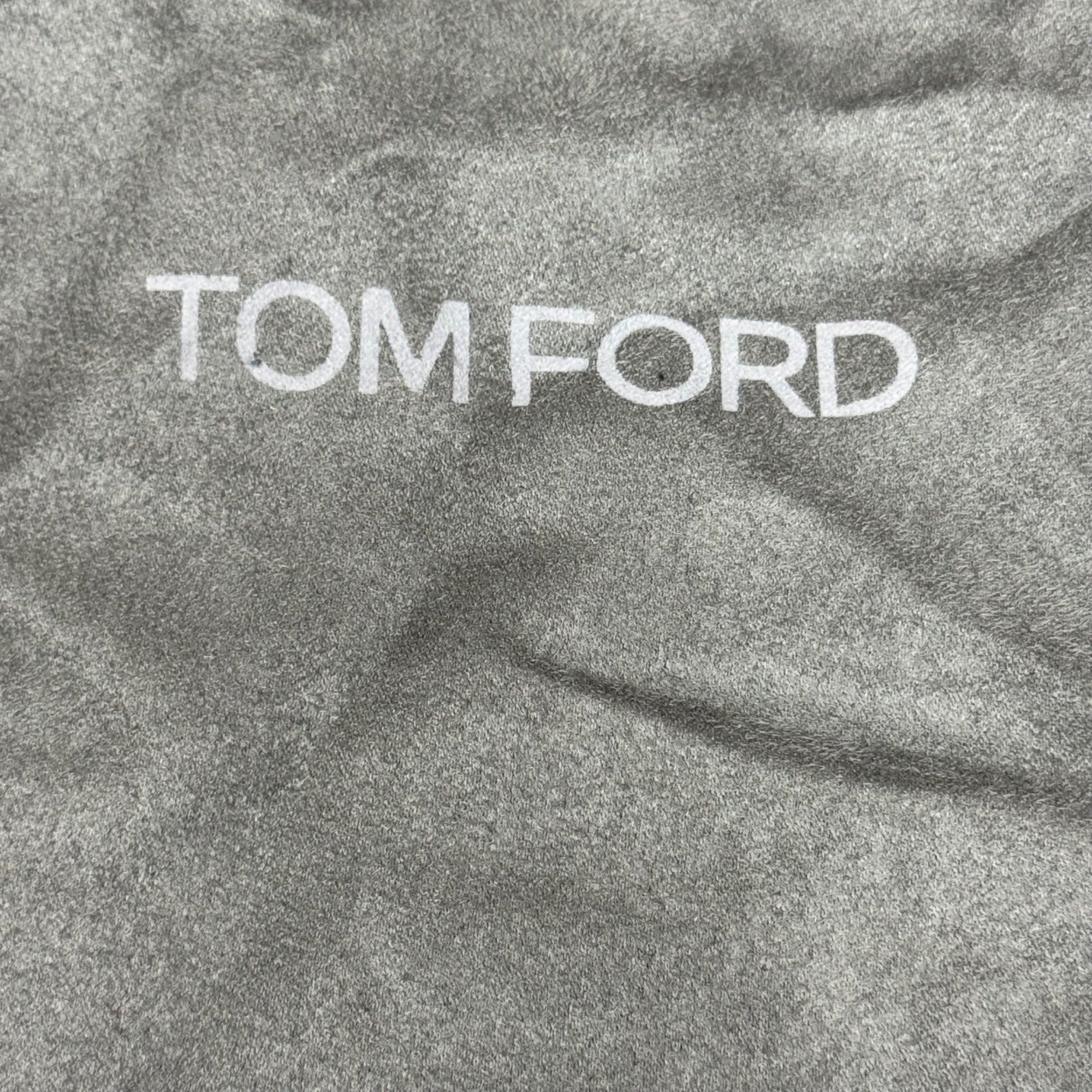 Tom Ford Gray Drawstring Dust Bag 14" X 7" For Accessories Purse Belt Storage