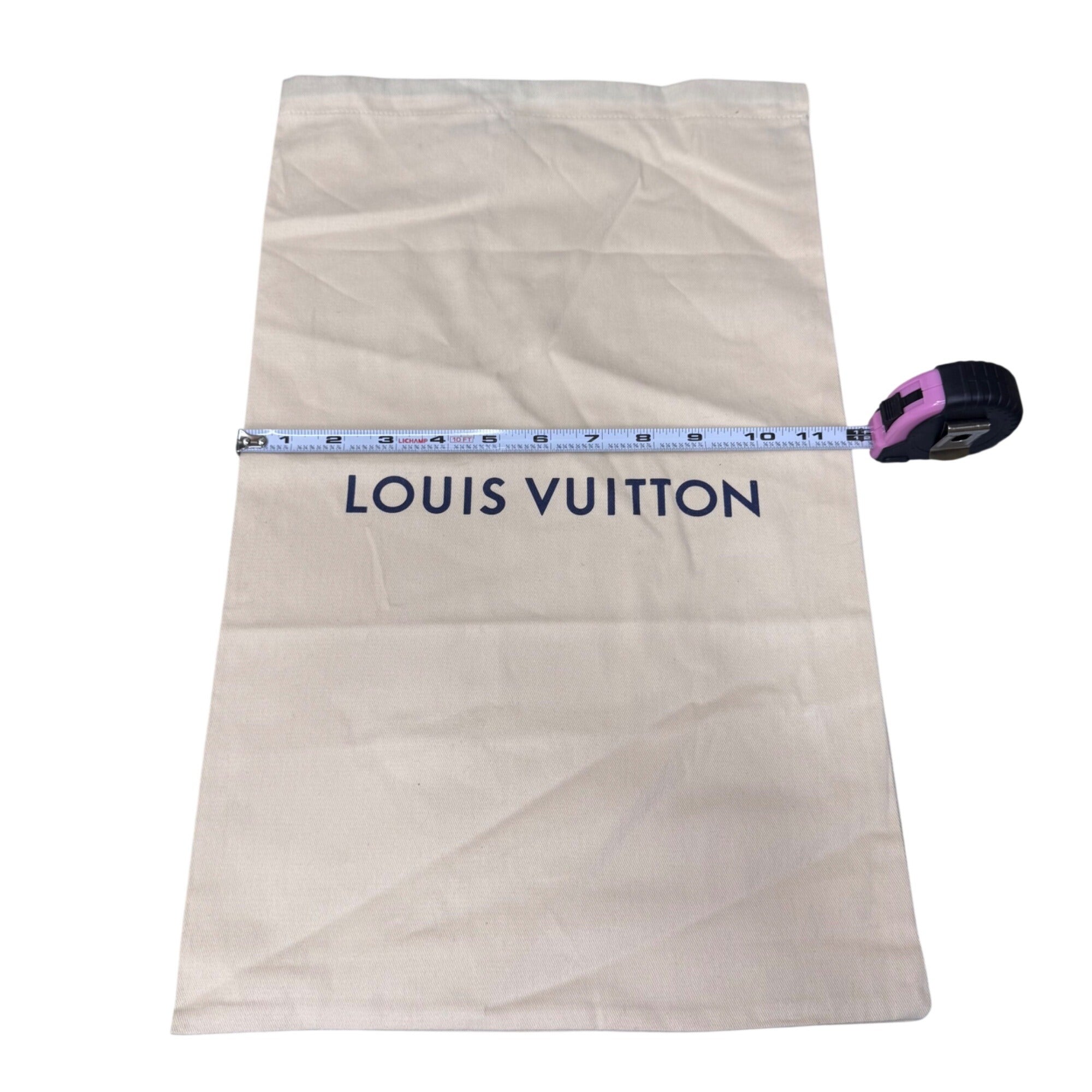Louis Vuitton Beige Cotton Drawstring Dust Bag 19 x 11.75 Handbags & Accessories