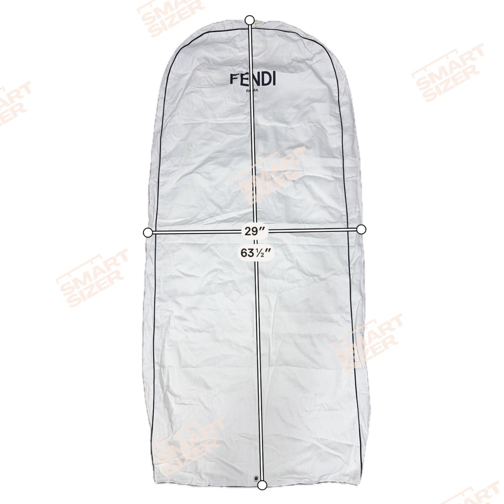 Fendi Cream Garment Bag Travel Storage Logo 63.5x29 Protective Cover Authentic